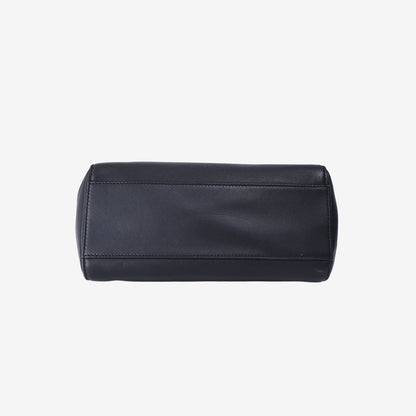 Fendi Peekaboo Mini Bag in Black Calfskin Leather with Gold Hardware