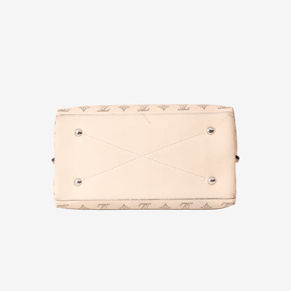 Louis Vuitton Carmel Hobo Bag in Beige Calfskin with Silver Hardware