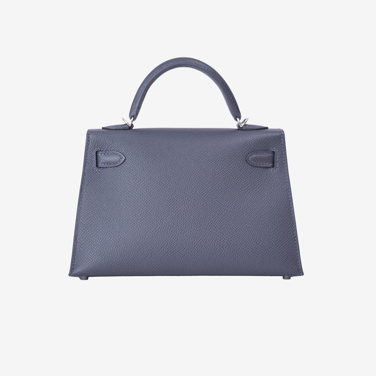 Hermès Mini Kelly 20 in Ardoise Epsom Leather Electrum Hardware back view