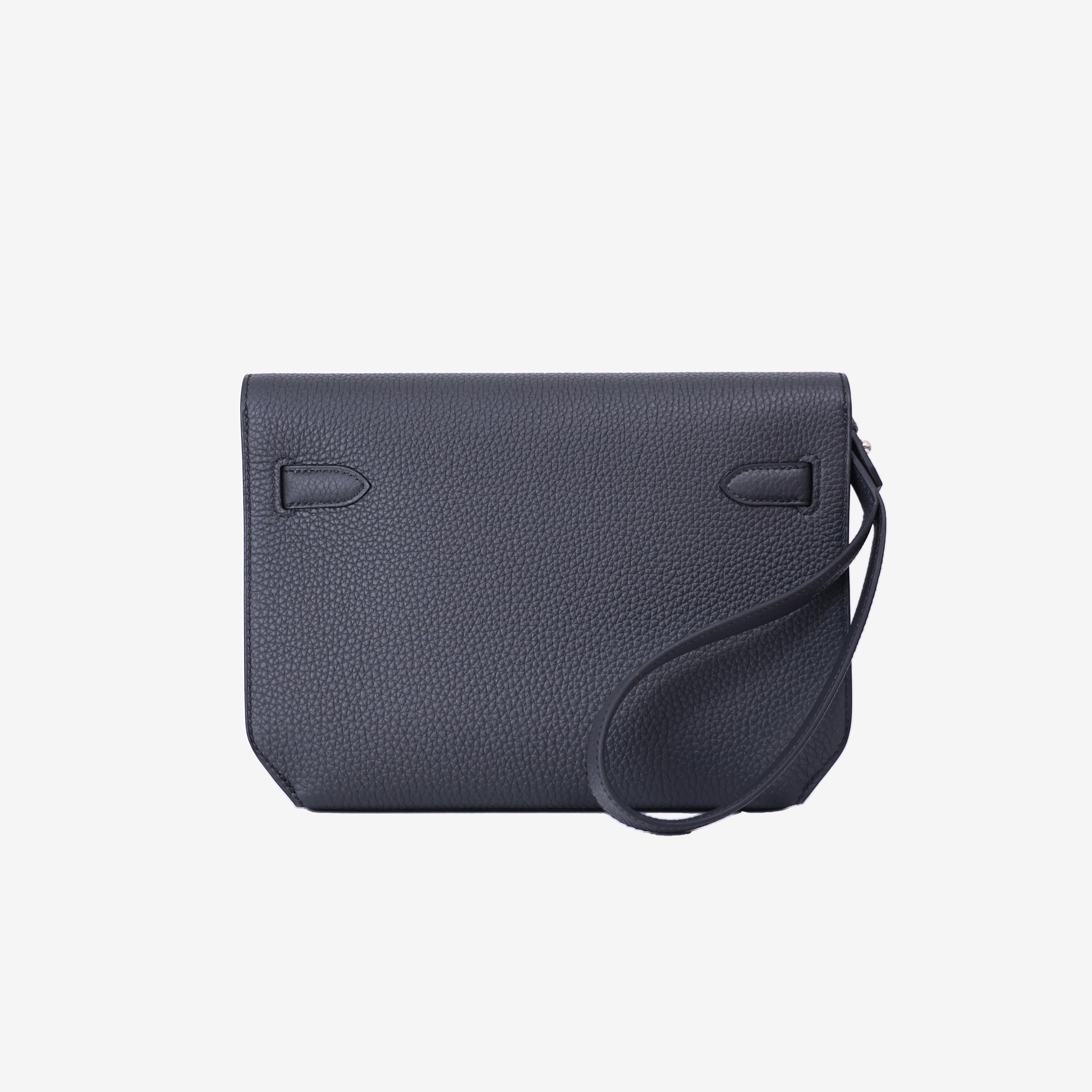 Hermès Kelly Dépêches in Plum Togo Leather with Palladium Hardware back view