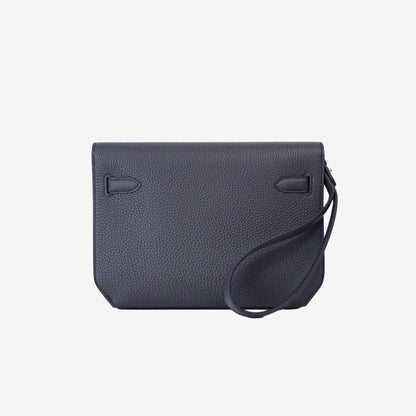 Hermès Kelly Dépêches in Plum Togo Leather with Palladium Hardware back view