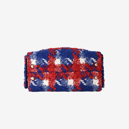 Chanel 25 Tweed Hobo Bag Small in Red/White/Blue Bouclé Tweed with Gold Hardware