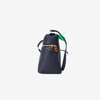 Loro Piana Extra Pocket L27 in Black/Sun Grained Calfskin with Gold Hardware side view