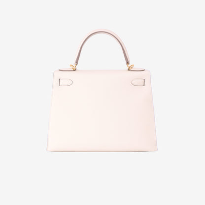 Hermès Kelly 28 in Craie Epsom Leather with Gold Hardware back view