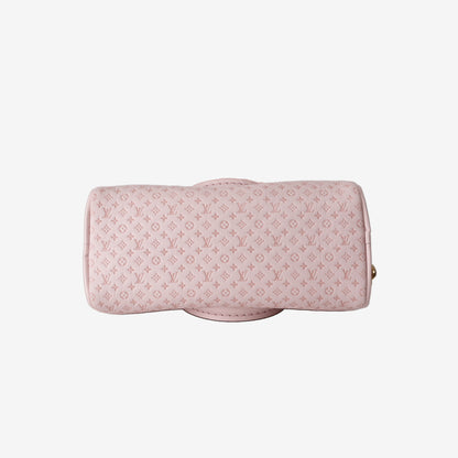 Louis Vuitton Nano Speedy Bag in Light Pink Monogram Embossed Leather with Gold Hardware
