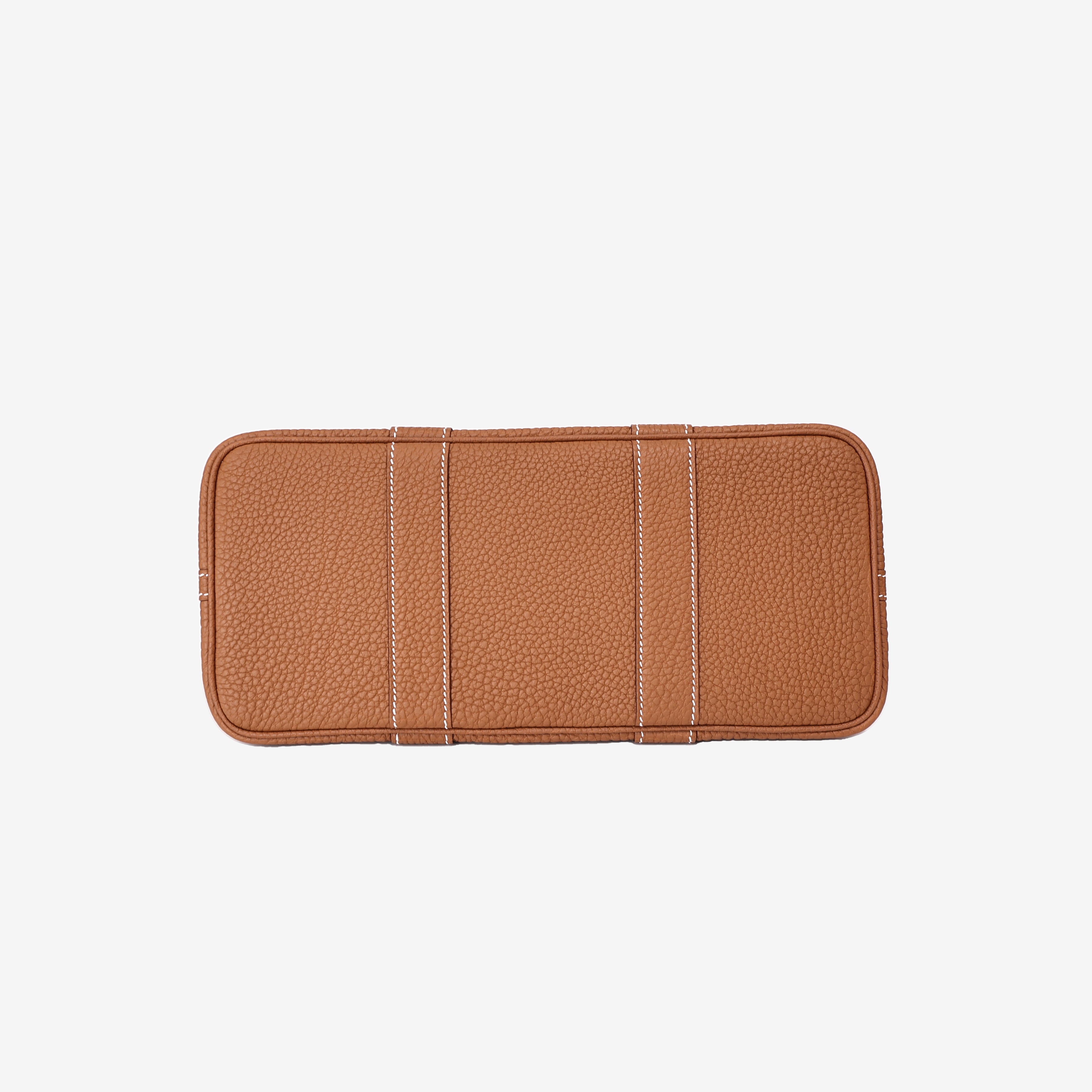 Hermès Garden Party 30 in Gold Negonda Leather with Palladium Hardware bottom view