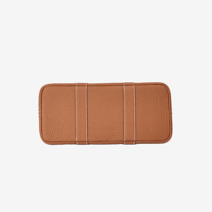 Hermès Garden Party 30 in Gold Negonda Leather with Palladium Hardware bottom view
