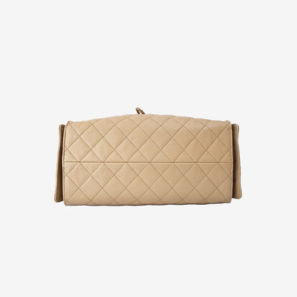 Chanel 25 Medium Hobo Bag in Camel Caviar Leather with Gold Hardware