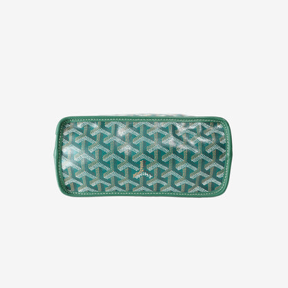 Goyard Anjou Mini Tote Bag in Green Goyardine Coated Canvas with Green Hardware