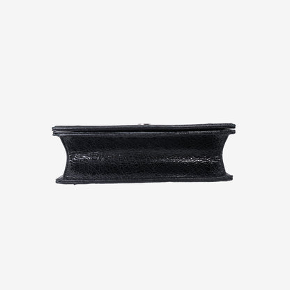 Dior Diorama Bag in Black Calfskin Leather with Silver Hardware