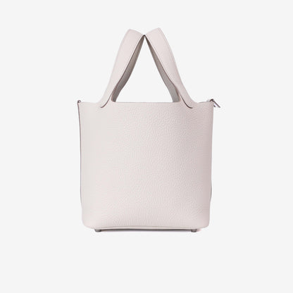 Hermès Picotin 18 in Beton Clemence Leather Palladium Hardware side view