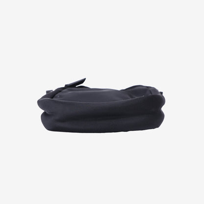 AMI Paris Ami de Cœur Phone Pouch Bag in Black Polyamide/Cow Leather