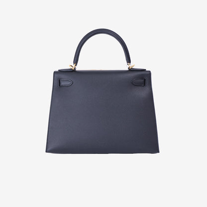 Hermès Kelly 28 in Noir Epsom Leather with Gold Hardware back view