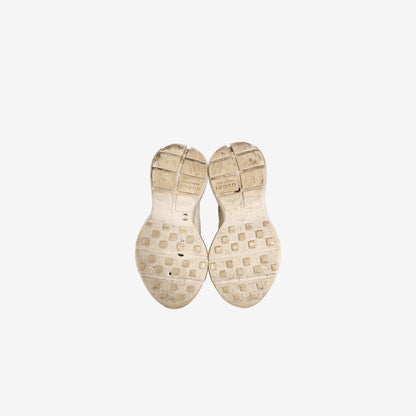 Gucci Rhyton Sneakers in Ivory Calf Leather (Size 37)