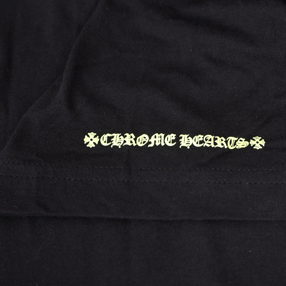 Chrome Hearts Glow in the Dark Pocket Tee in Black detail view