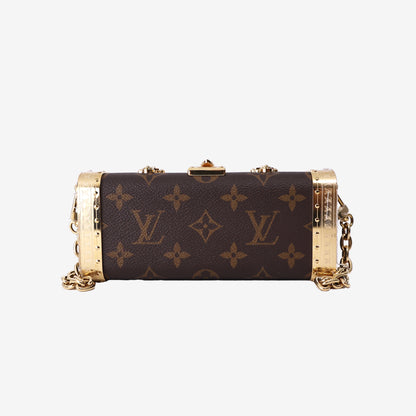 Louis Vuitton Vanity Case PM in Brown Monogram Coated Canvas with Gold Hardware