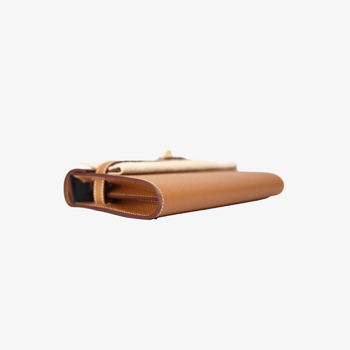 Hermès Kelly To Go in Gold Epsom Leather with Gold Hardware bottom side view