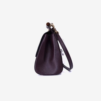 Dolce & Gabbana Sicily Medium Tote Bag in Burgundy Calfskin Leather with Gold Hardware (Contact to Enquire)