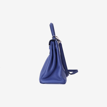 Hermès Kelly 32 in Bleu Togo Leather with Palladium Hardware (Contact to Enquire)
