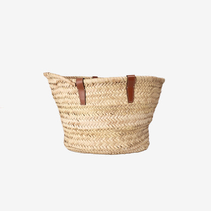 Celine Classic Panier Bag in Braided Palm and Calfskin Leather