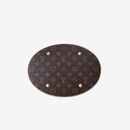Louis Vuitton Monogram Bucket Bag in Monogram Coated Canvas with Vachetta Leather and Gold Hardware