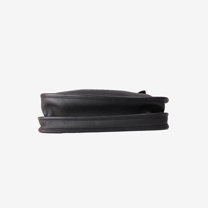 Hermès Evelyne 33 in Black Clemence Leather with Palladium-Plated Hardware