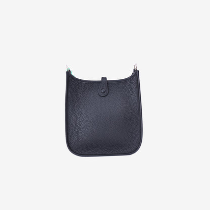 Hermès Evelyne 16 in Noir Clemence Leather with Palladium Hardware back view