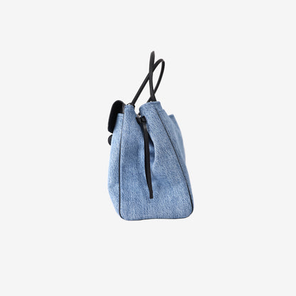 Chanel Urban Essentials Tote in Blue Denim/Black Calfskin Leather with Gold Hardware (Contact to Enquire)