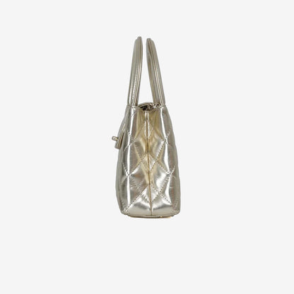 Chanel Kelly Nano Bag in Gold Lambskin Leather with Gold Hardware