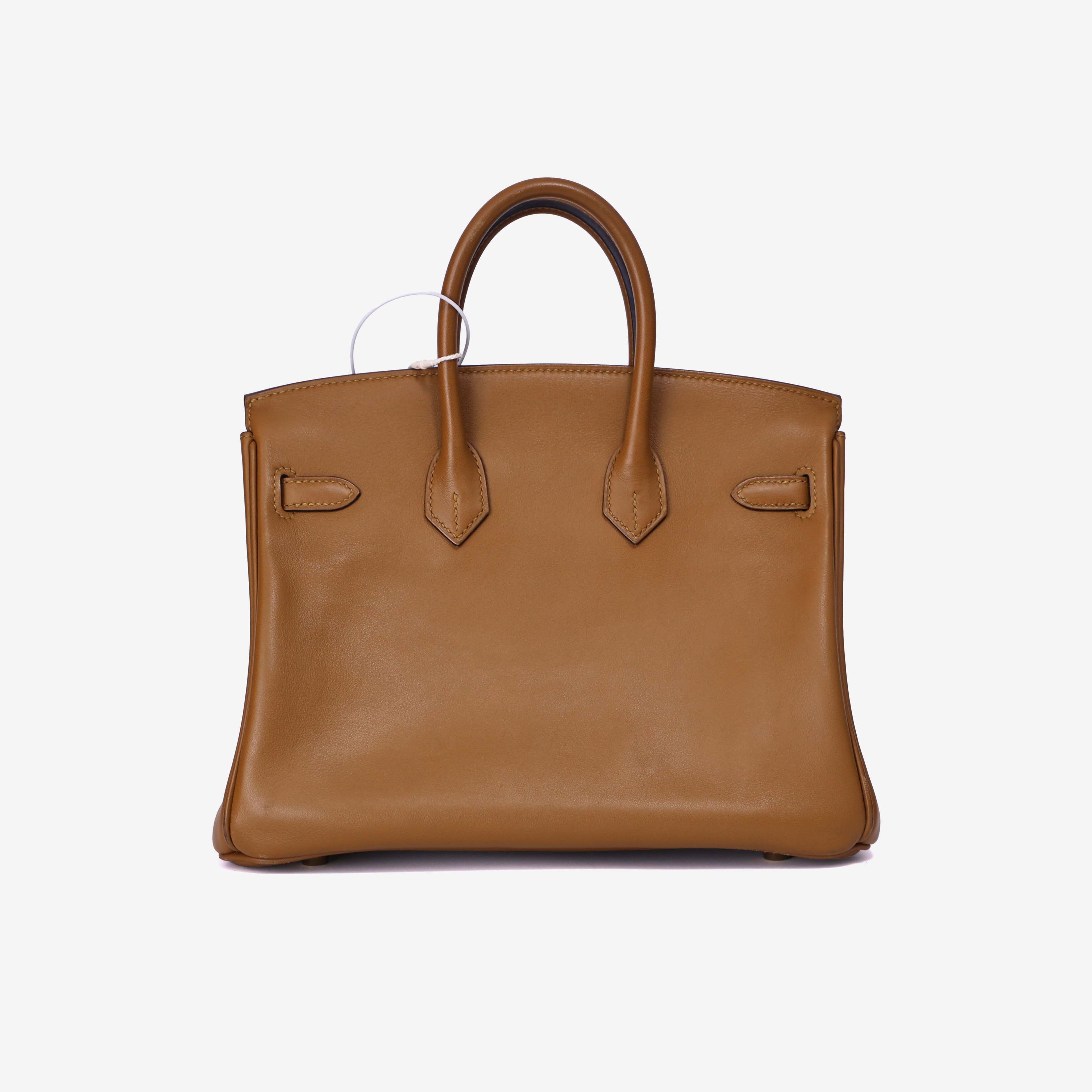 Hermès Birkin 25 in Bronze Doré Swift Leather with Gold Hardware back view