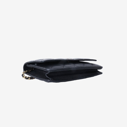 Chanel Wallet on Chain in Black Caviar Leather with Gold Hardware