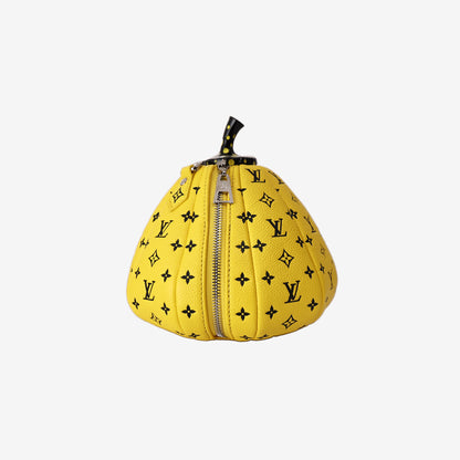 Louis Vuitton x Yayoi Kusama Limited Edition Pumpkin Bag in Yellow/Black Monogram Calfskin Leather with Silver Hardware