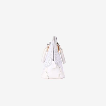 Goyard Mini Vendôme Handbag in White Goyardine Canvas side view