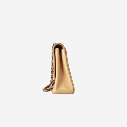 Chanel Diana Flap Bag in Beige Lambskin Leather with Palladium Hardware