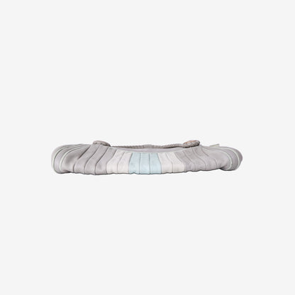 Fendi Gradient Pleated Woven Radio Bag in Grigio Multicolour Calfskin Leather with Gold Hardware