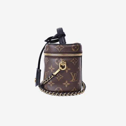 Louis Vuitton Vanity PM Handbag in Monogram/Reverse Monogram Coated Canvas with Gold Hardware