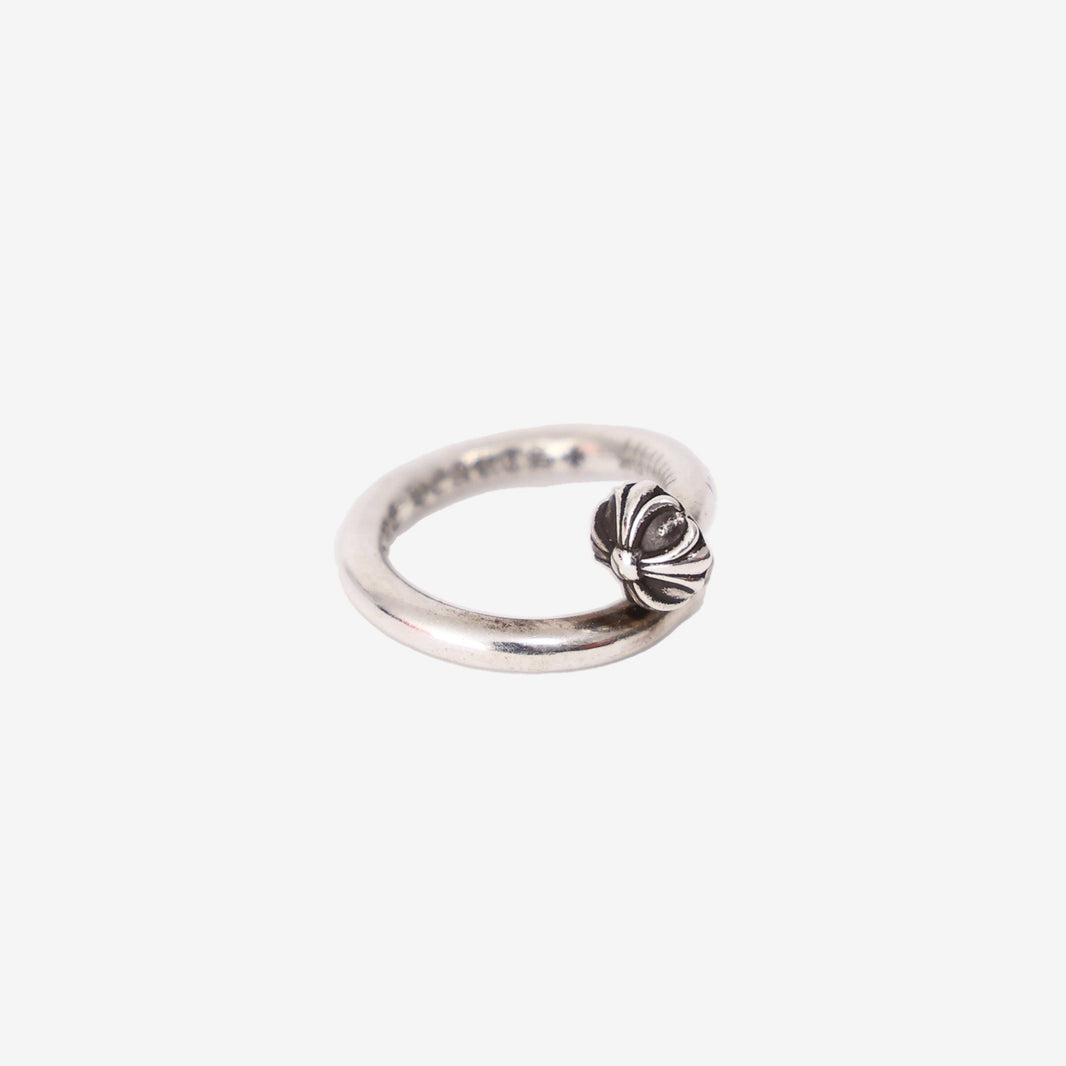 Chrome Hearts Nail Cross Ball Ring in Sterling Silver front view