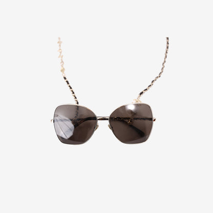 Chanel Butterfly Sunglasses in Gold-Plated Metal