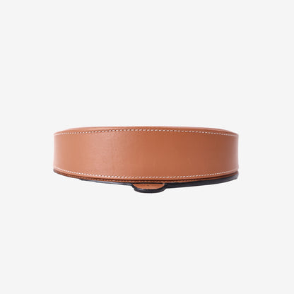 Loewe Small Heel Pouch in Brown Calfskin Leather