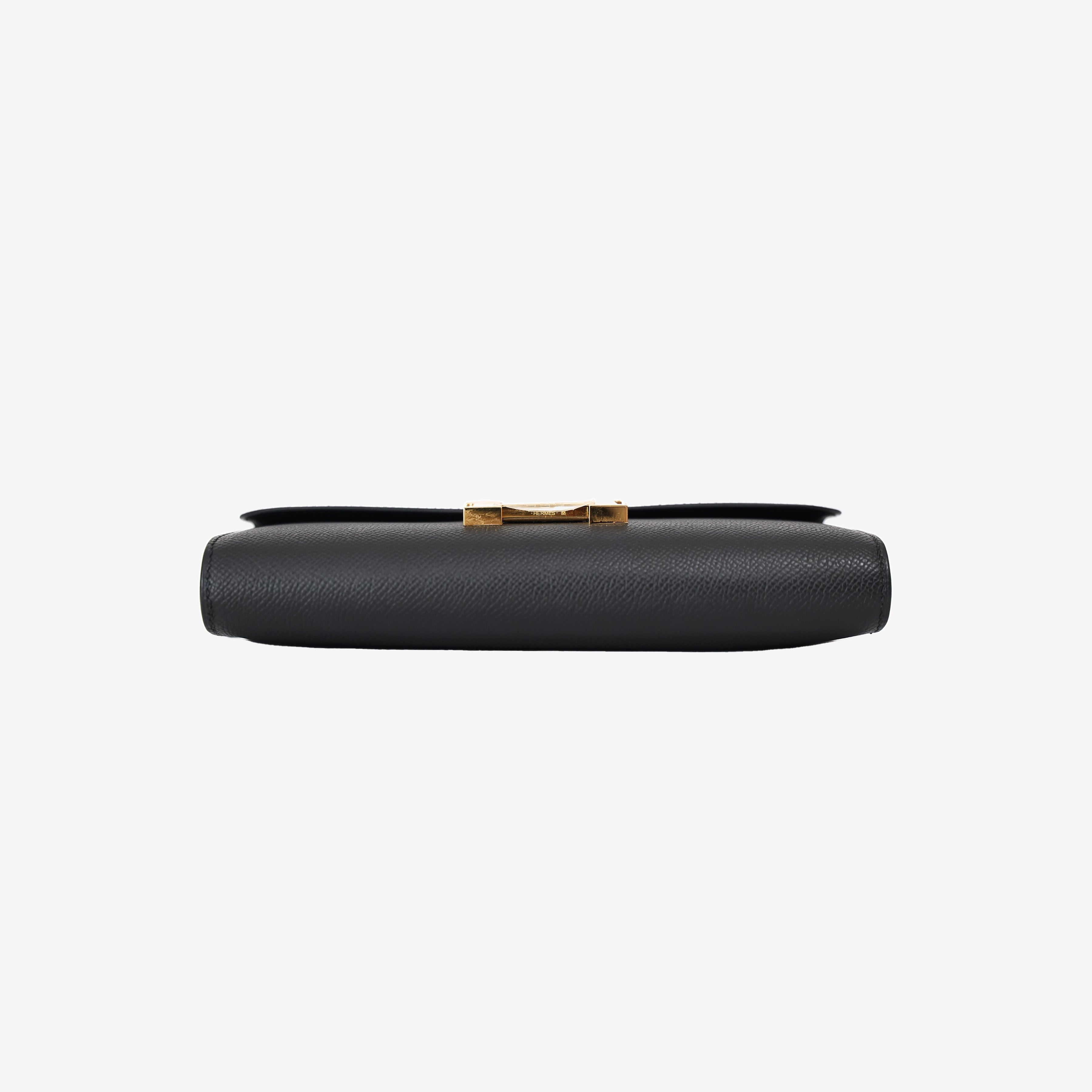Hermès Constance To Go in Noir Epsom Leather with Palladium Hardware bottom view