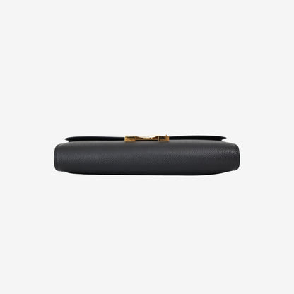 Hermès Constance To Go in Noir Epsom Leather with Palladium Hardware bottom view