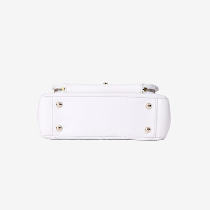 Chanel Business Affinity Flap Bag in White Caviar Leather with Gold Hardware