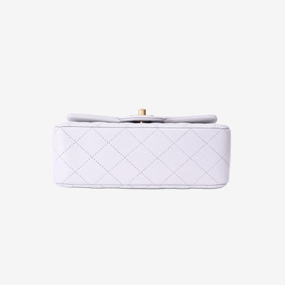 Chanel Top Handle Bag in Grey Lambskin with Gold Hardware
