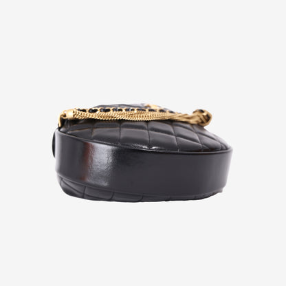 Chanel Mini Bow Hobo Pouch Handbag in Black Lambskin Leather with Gold Hardware (Contact to Enquire)