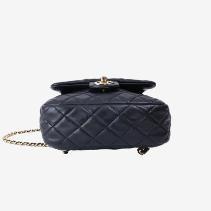Chanel Small Seoul Backpack in Black Lambskin Leather with Gold Hardware