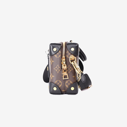 Louis Vuitton Petite Malle Souple in Monogram Canvas with Black Leather Trim