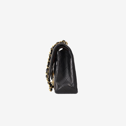 Chanel Vintage Classic Flap Medium in Black Lambskin Leather with Gold Hardware