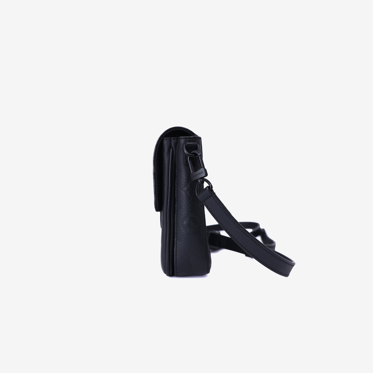 Louis Vuitton S-Lock Vertical Wearable Wallet Bag in Black Monogram Empreinte Coated Canvas with Cowhide Leather Trim side view