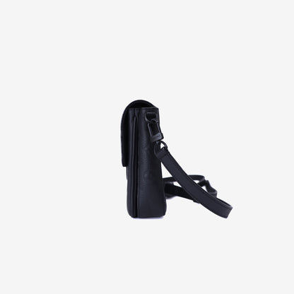 Louis Vuitton S-Lock Vertical Wearable Wallet Bag in Black Monogram Empreinte Coated Canvas with Cowhide Leather Trim side view