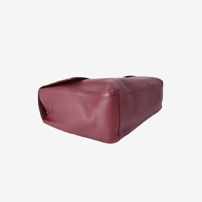 Chanel 2026 Matthieu Blazy Maxi Oversized Flap Bag 38.5 (Airport Bag) in Burgundy Grained Calfskin with Gold Hardware (Contact to Enquire)